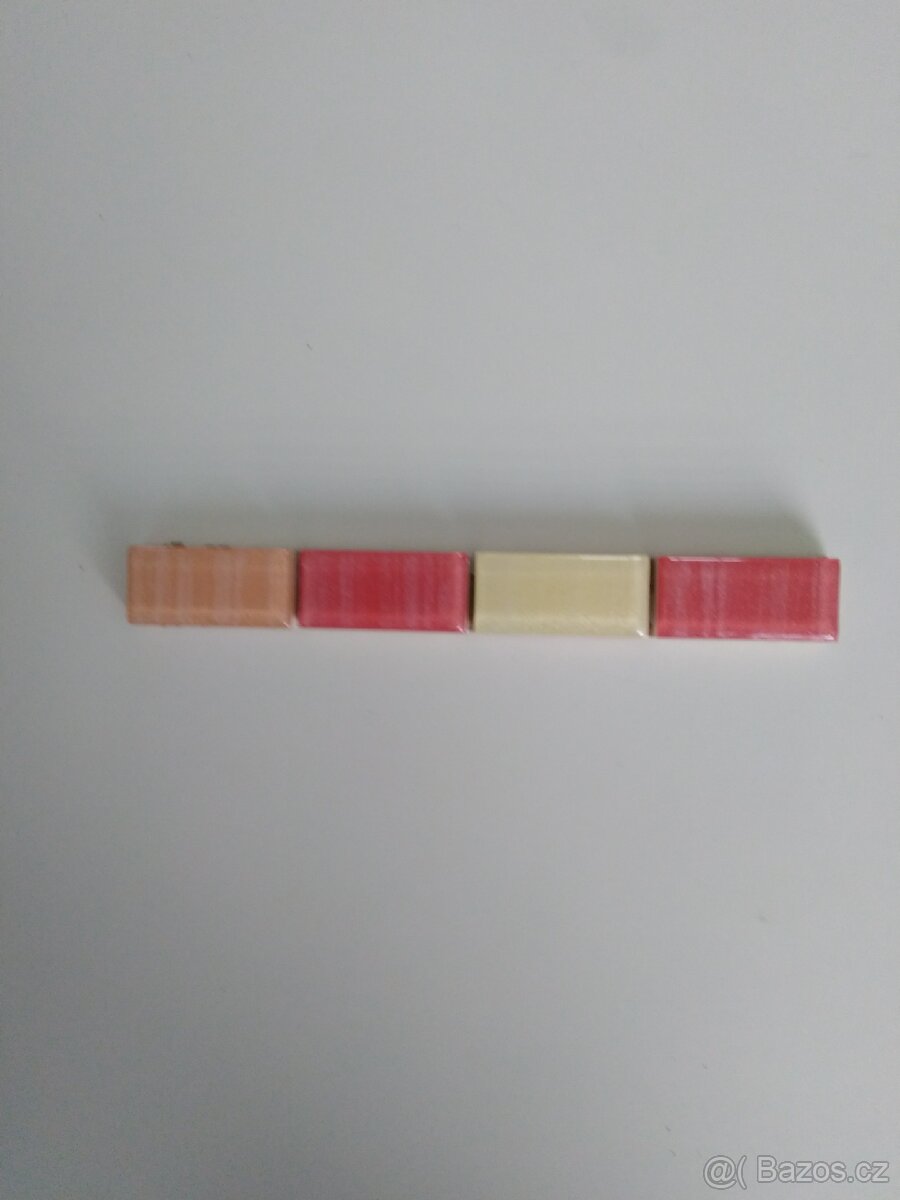 Skleněná nekonečná listea média rosa 20×2,3 81 kusů