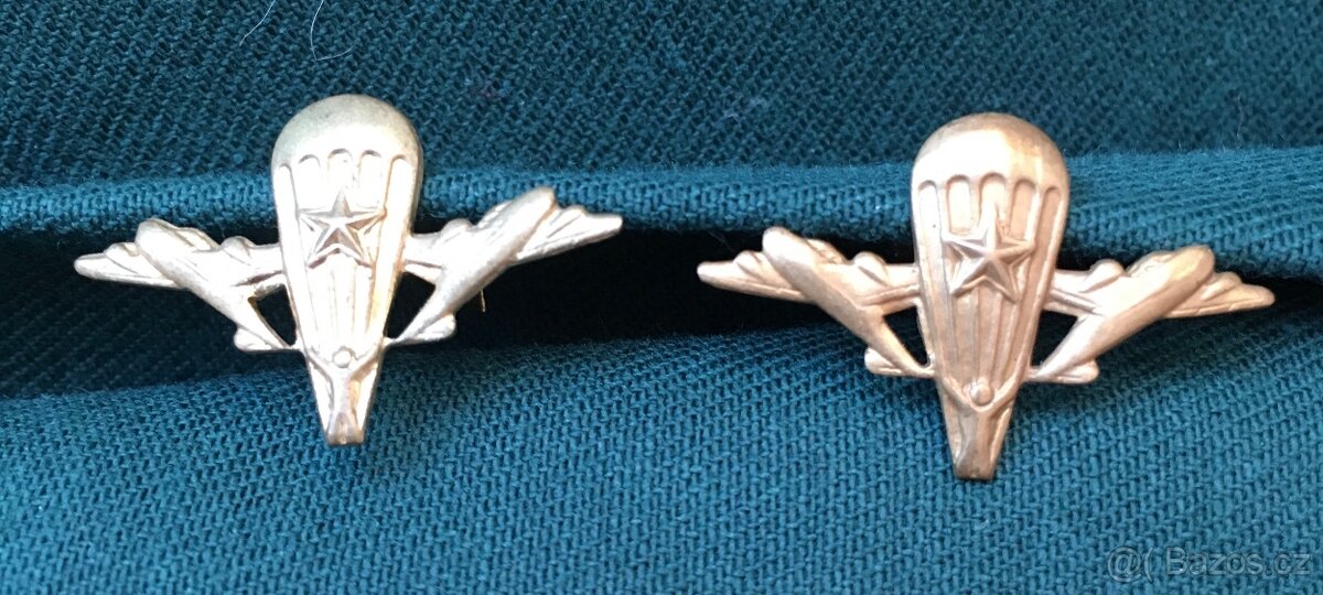 Výsadkář odznak rozlišovací ČSLA zlatý