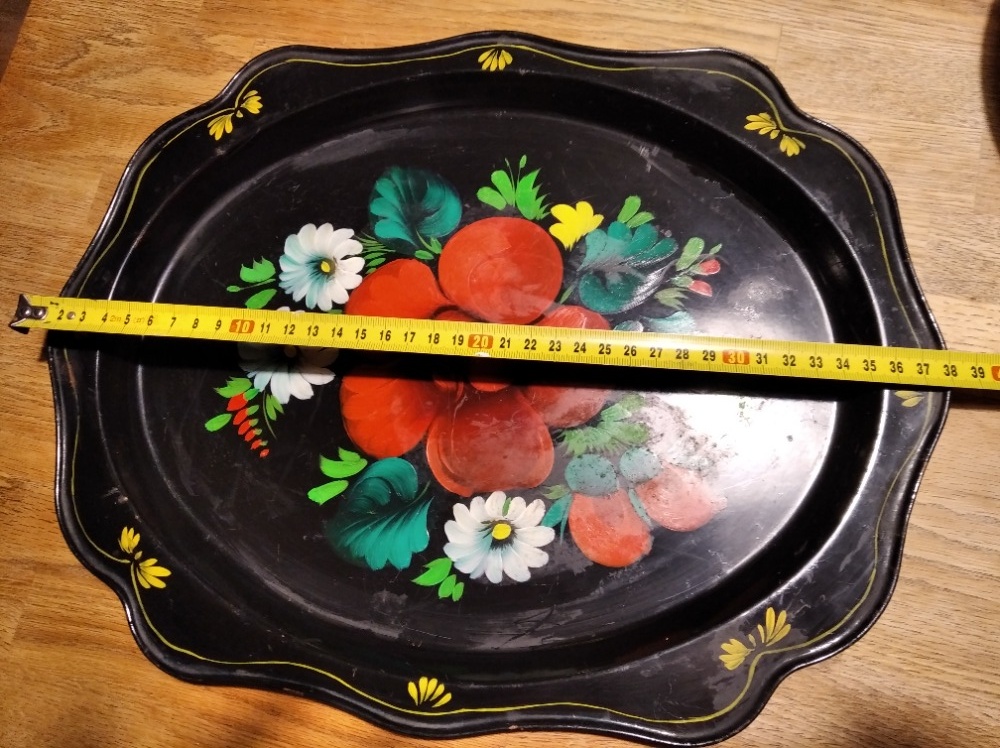 Starý retro plechový tác - dohodou