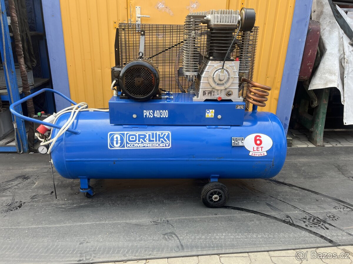 Dvoupístový kompresor Orlík PKS 40/300 l - ZÁRUKA