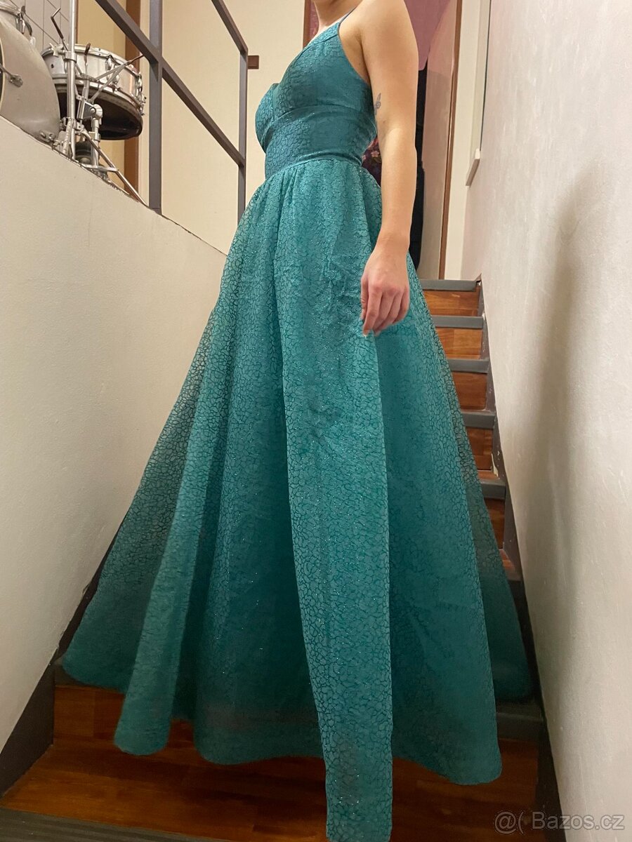Třpytivé společenské šaty dlouhé vel.XS-S