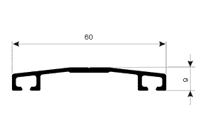 krycí lišta polykarbonát