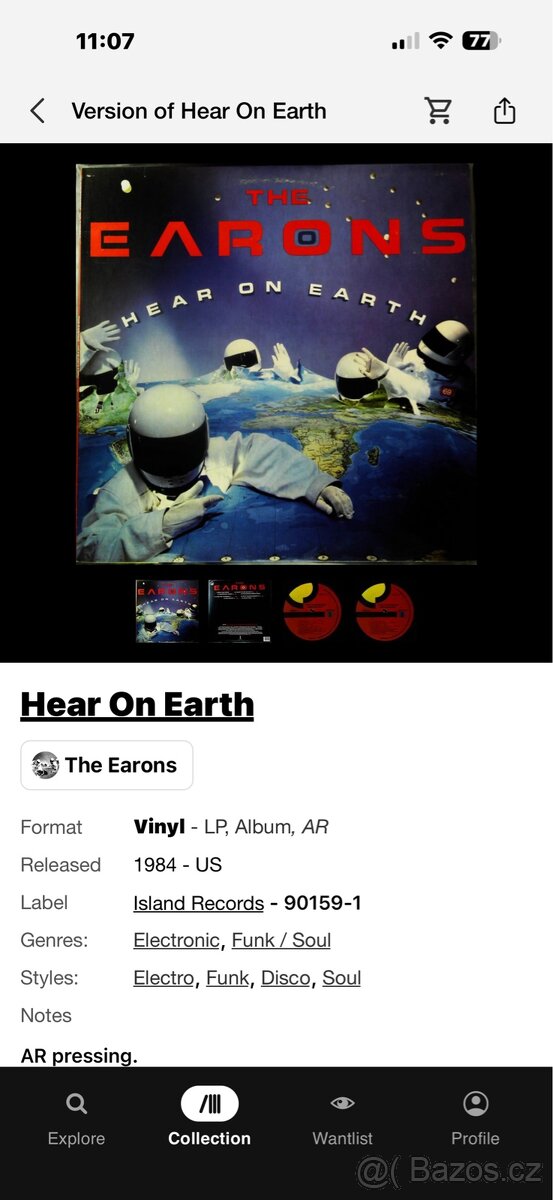 LP - The Earons - Hear On Earth