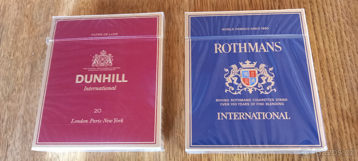 Staré sběratelské cigarety - DUNHILL + ROTHMANS