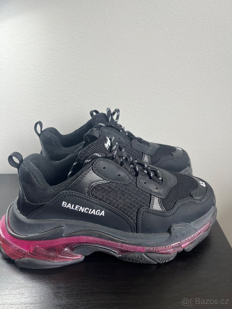 Balenciaga triple S black and purple