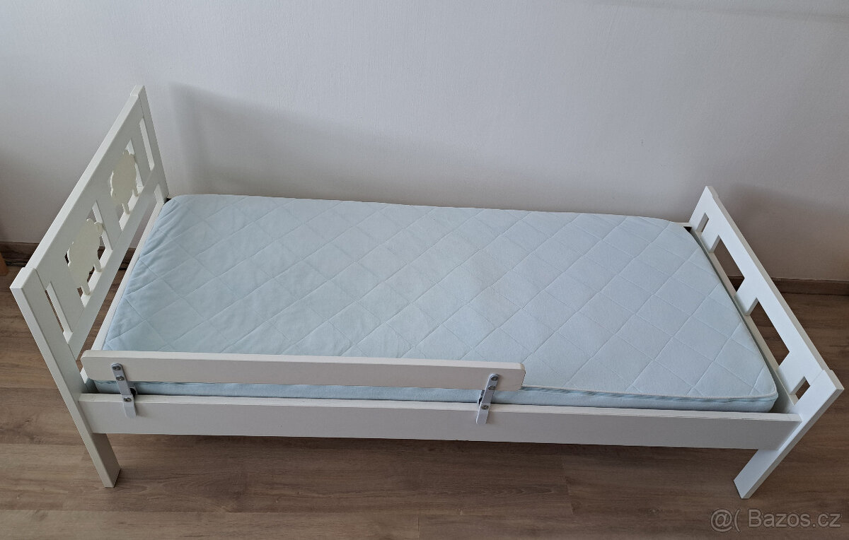 Dětská postel IKEA KRITTER bílá, 70x160 cm