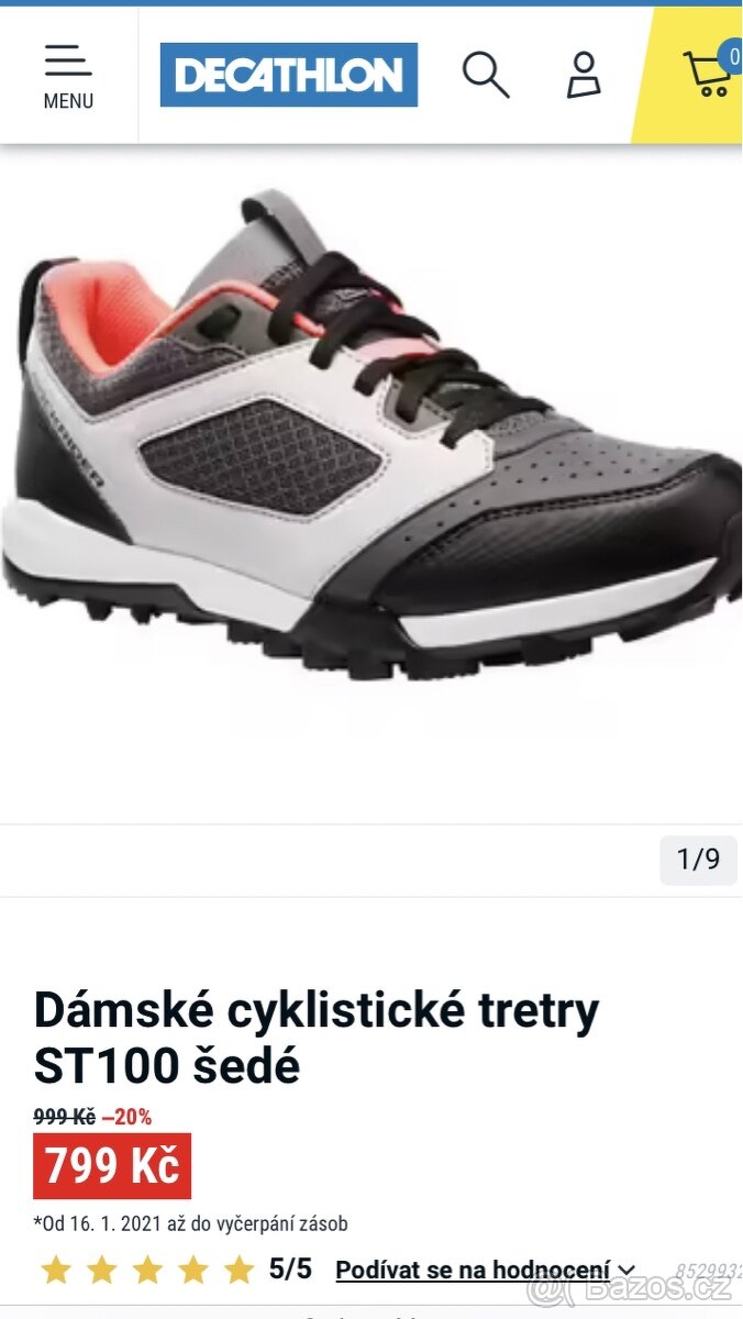 Cyklisticke boty Decathlon vel.37