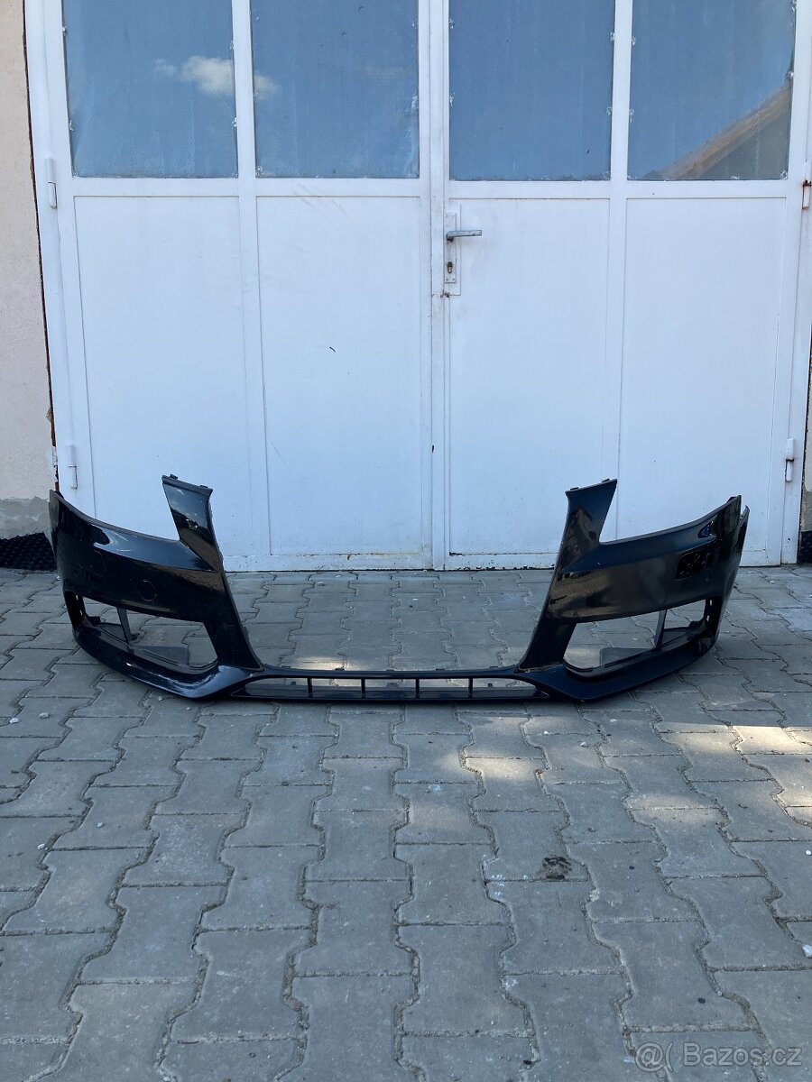 Predni naraznik audi a4 b8 07-12 cerny ostrik pdc