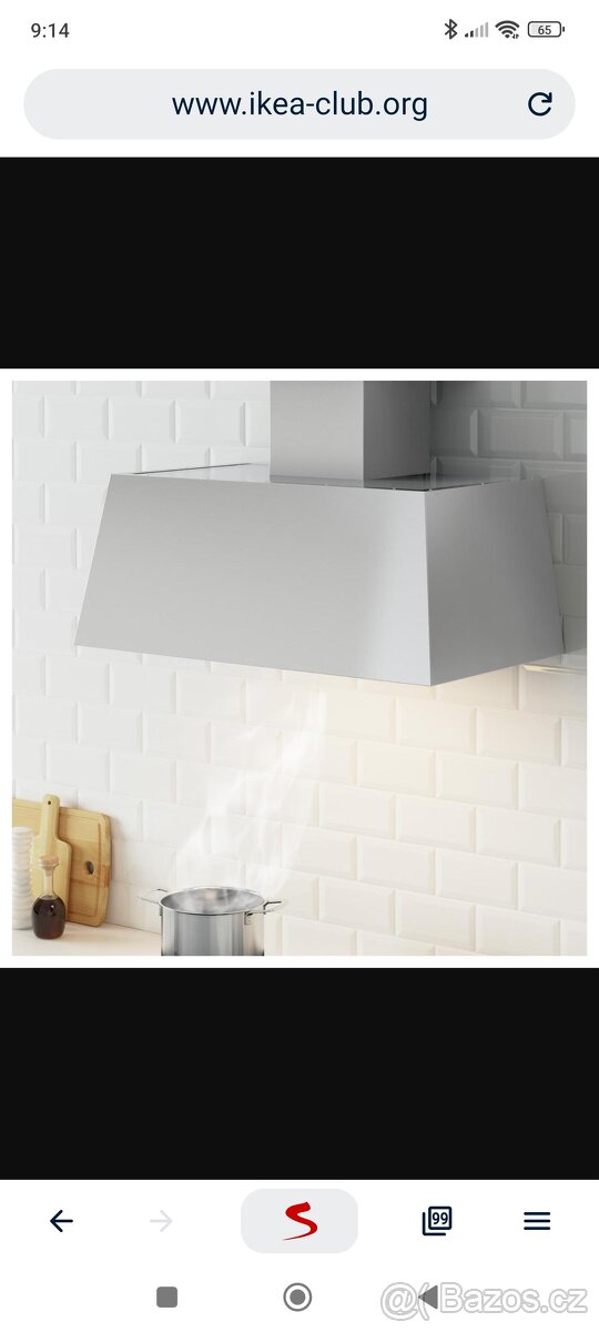 Digestoř nástěnná Ikea