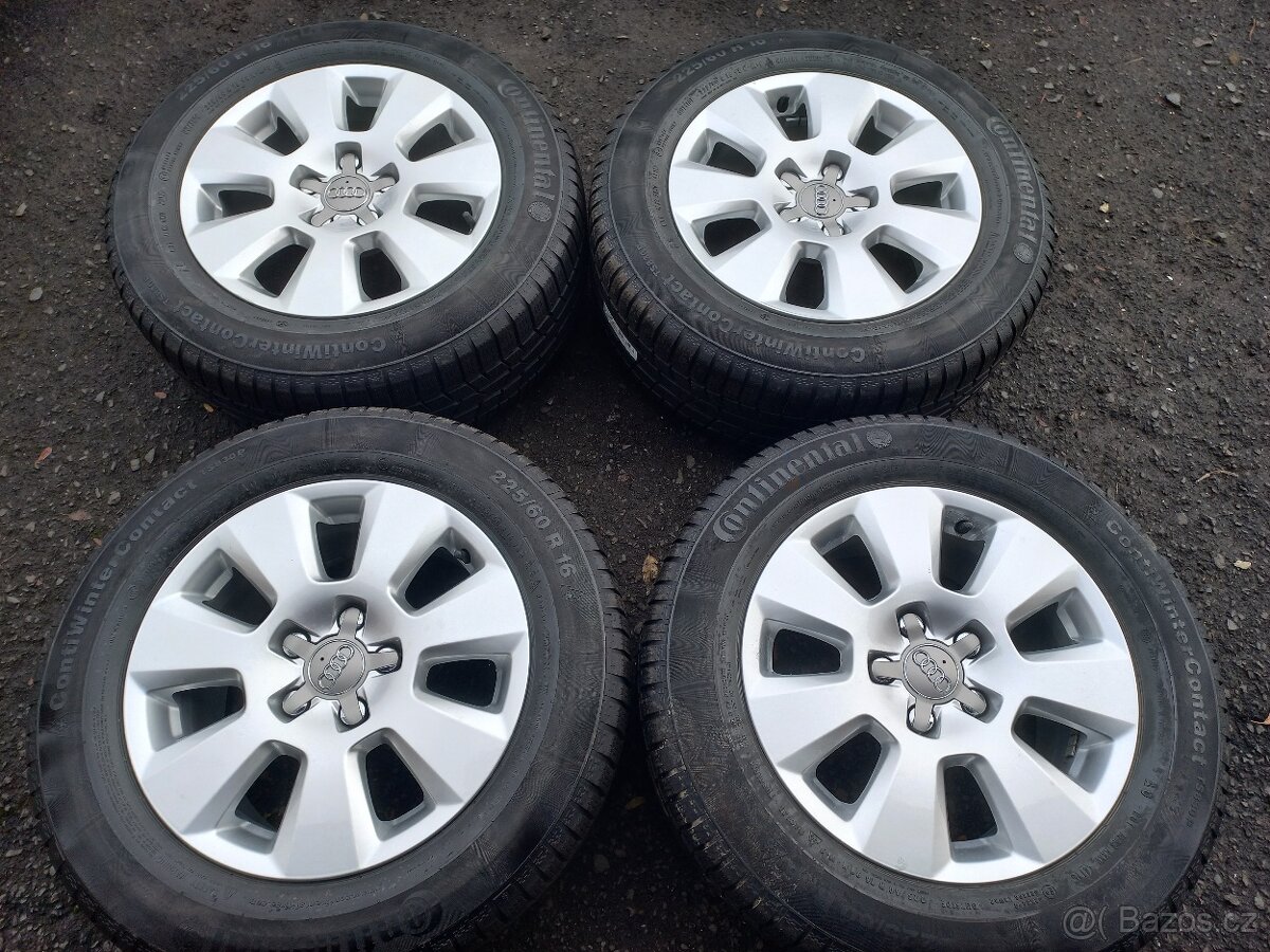 Prodám sadu Orig ALU kol Audi 225/60R16 zimní