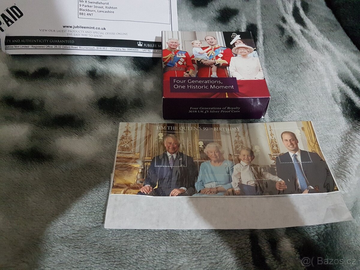 ANGLIE - Four Generations of Royalty 2018 £5 stříbrná