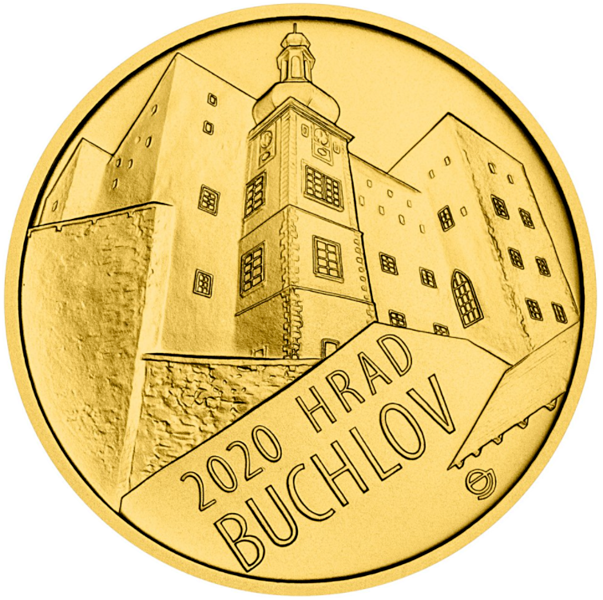 Zlatá mince 5000 Kč Hrad Buchlov 1/2oz ČNB 2020 BK