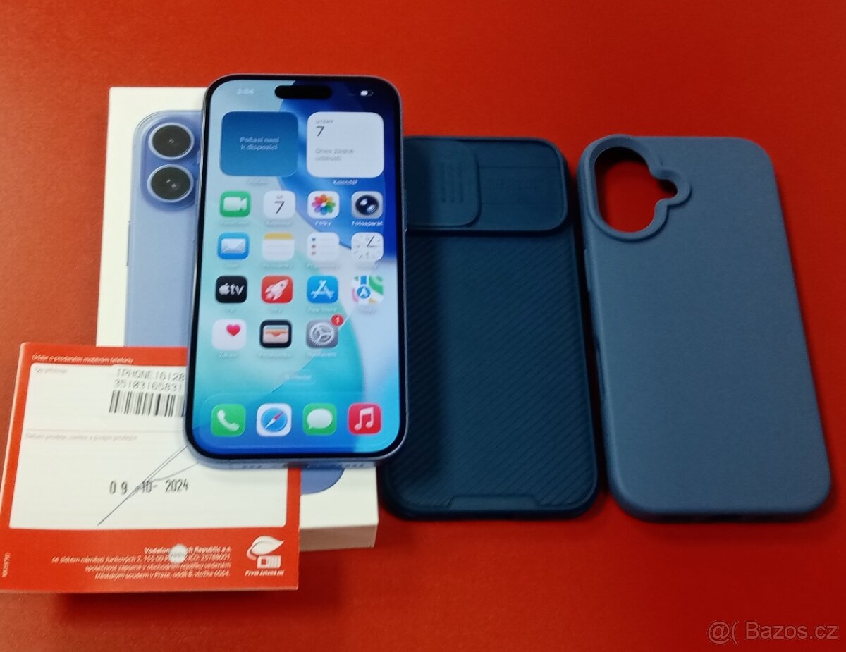 Apple iPhone 16 128GB záruka 10/2026  stav A