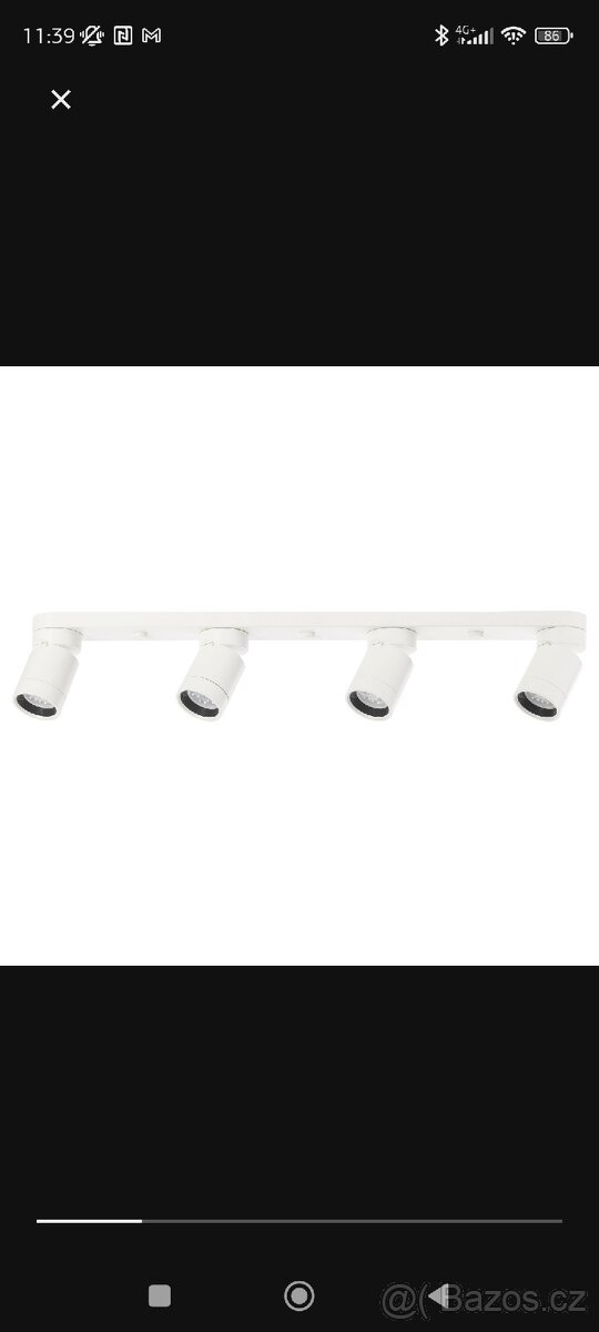 IKEA Stropní bodové osvětlení NYMÅNE, bílá barva