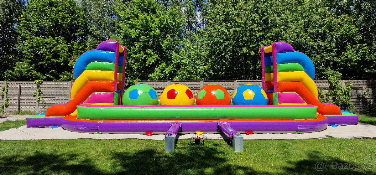 Nafukovací překážková dráha koule BigBallers Wipeout skákací
