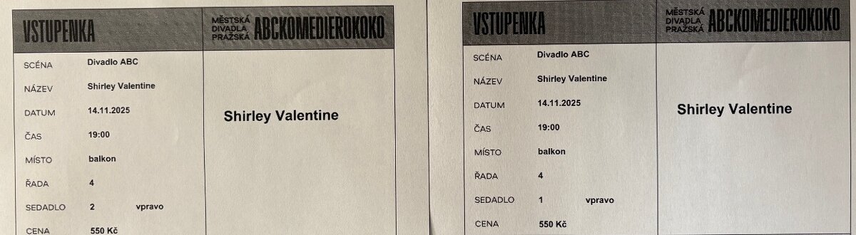 Shirley Valentine - vstupenky na divadlo se Simonou Stašovou