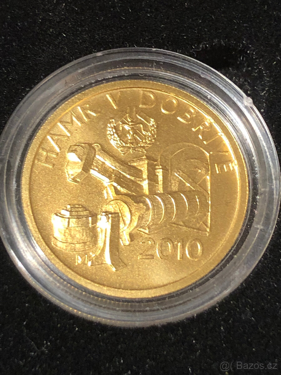 Zlatá mince hamr v Dobřívě - BK