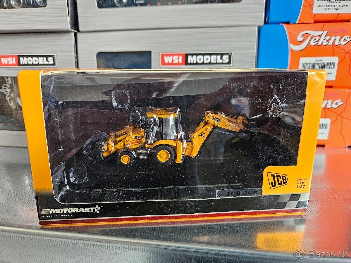 Historický kovový model JCB 3CX 1/87 Motorart