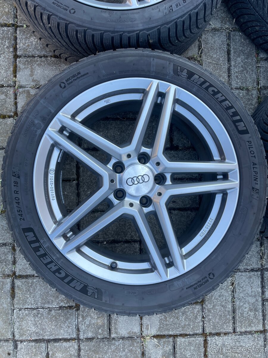 Sada ALU kol RIAL 5x112 R18 + zimní pneu Michelin 6mm 2023