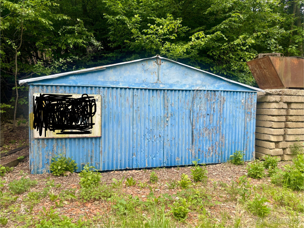 sklad - plechový skladovací, stavební bouda - 2kusy