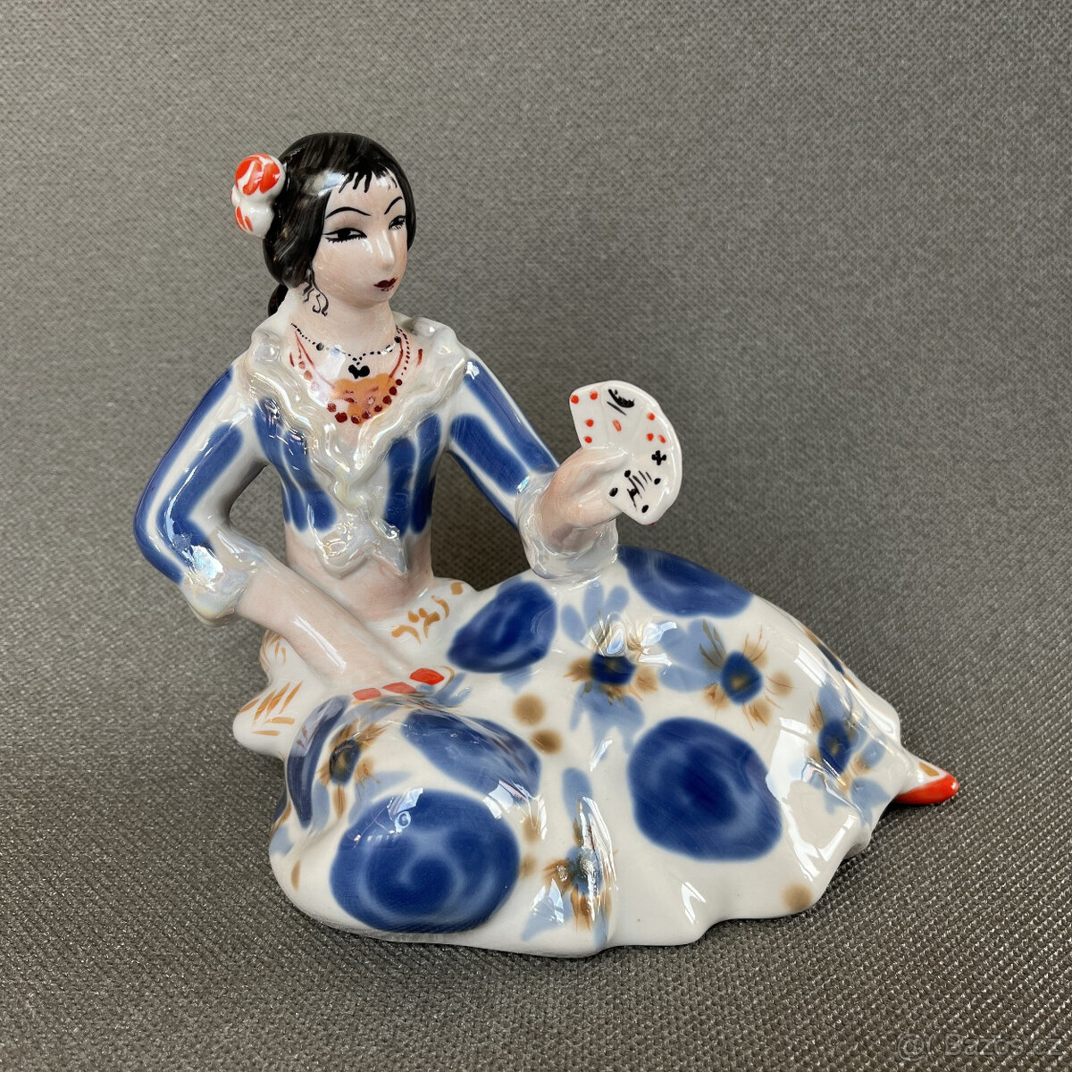 Porcelánová soška Kartářka 15.5 cm, Polonne USSR