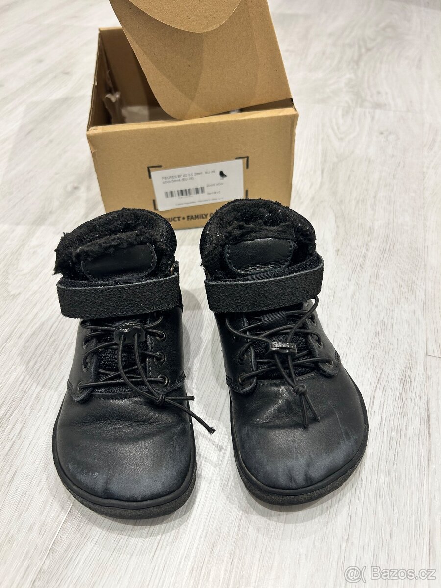 Pegres barefoot zimní zeteplené boty Pegres, vel. 26