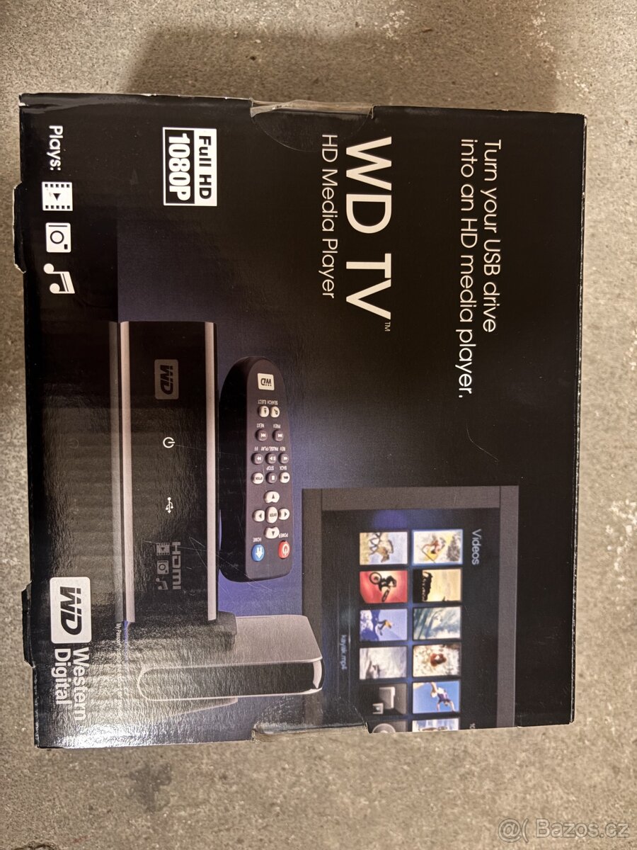 WD TV HD Media Player – plně funkční, včetně krabice