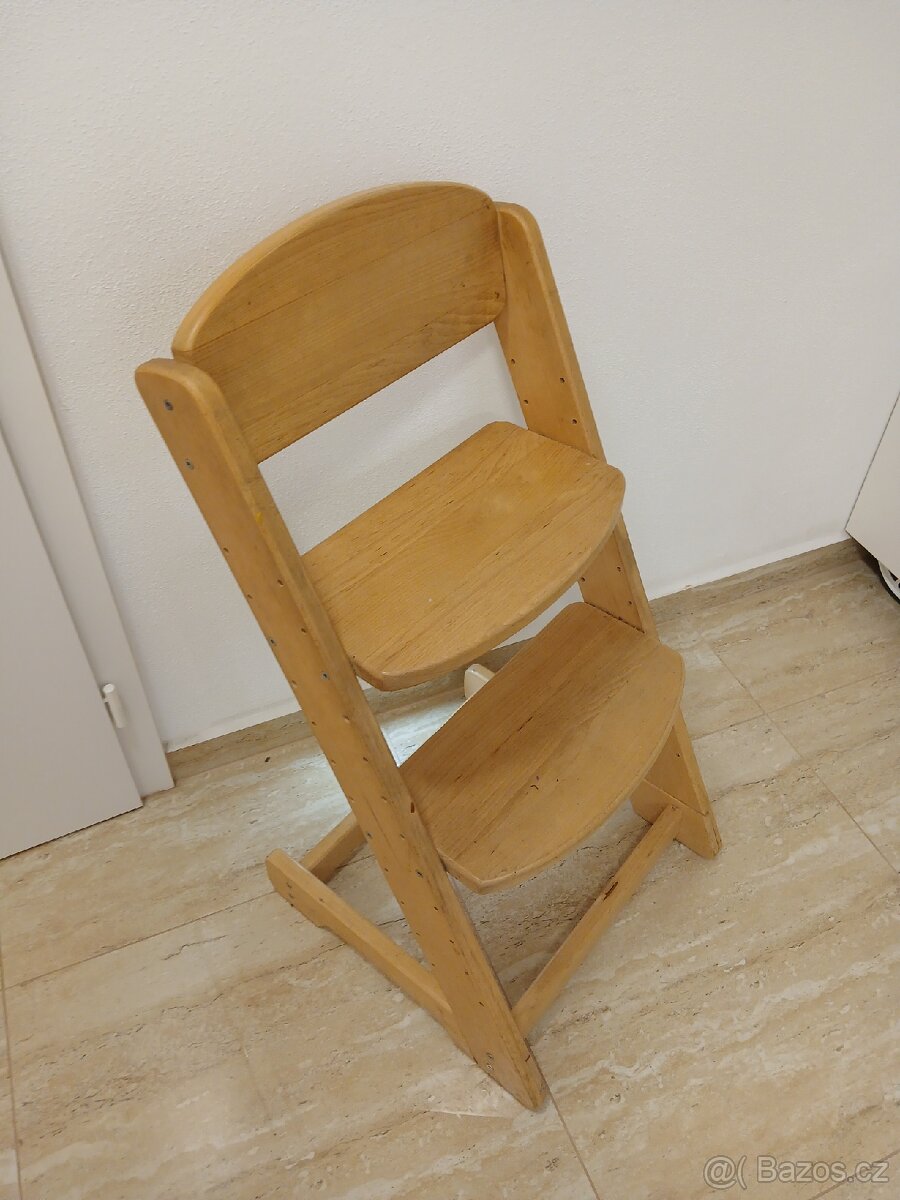 Dětská rostoucí židle z masivního dubu