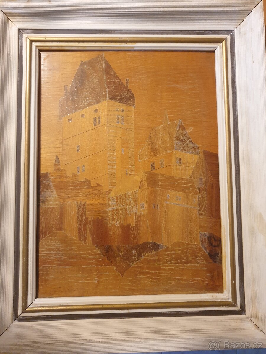 Obraz hrad intarzie