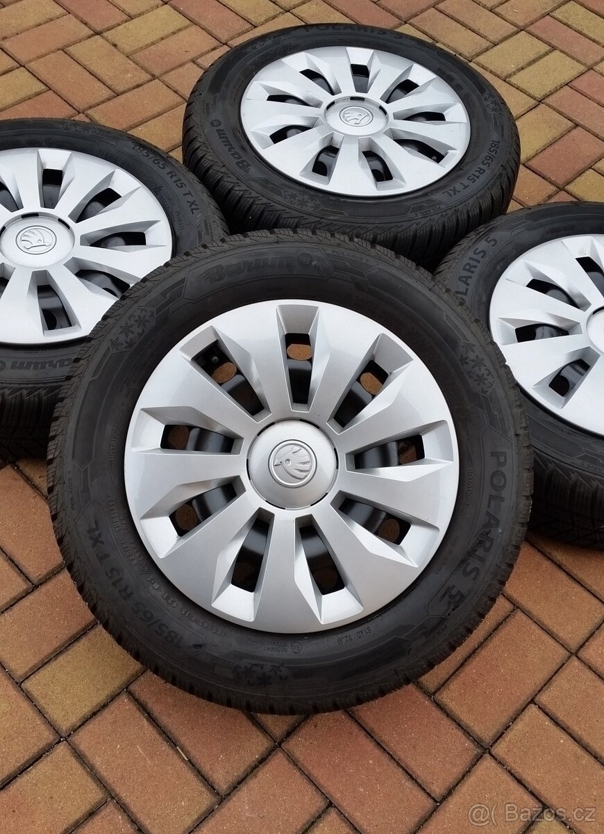 Zimní sada ŠKODA Fabia 4 5x100 R15 pneu 185/65/15 8-9mm