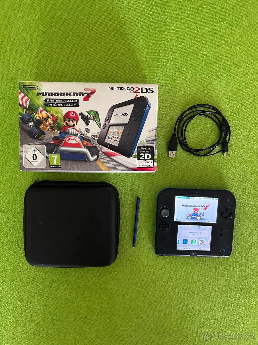 Nintendo 2DS CFW + 64GB sd karta