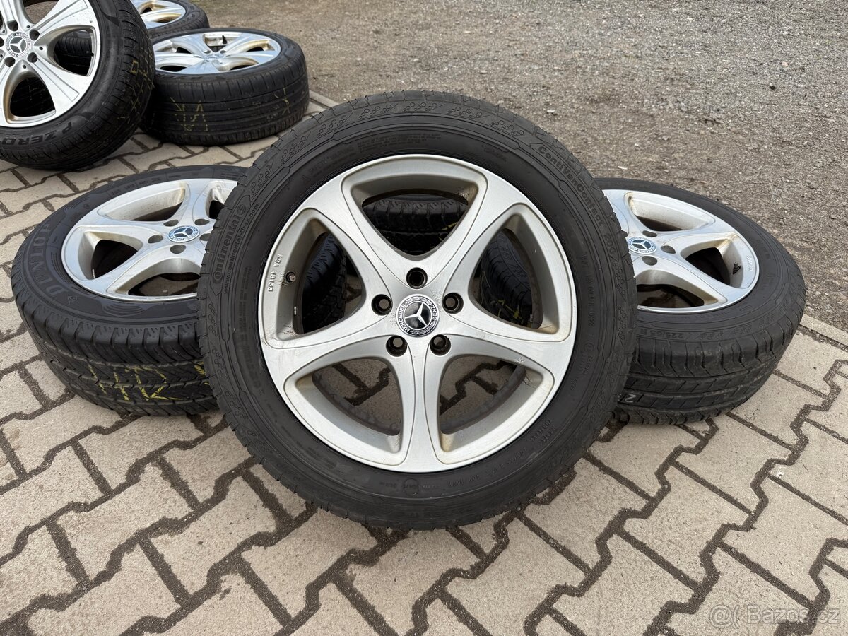 4x al kola 5x112 17 + pneu letní 225/55 R17C
