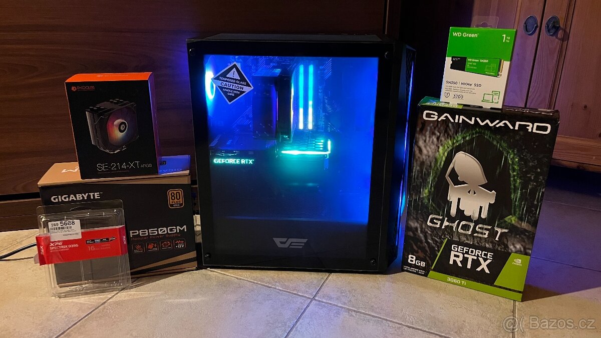 Herní PC - Ryzen 5600, 32GB DDR4, RTX 3060TI, 1TB SSD, 850W