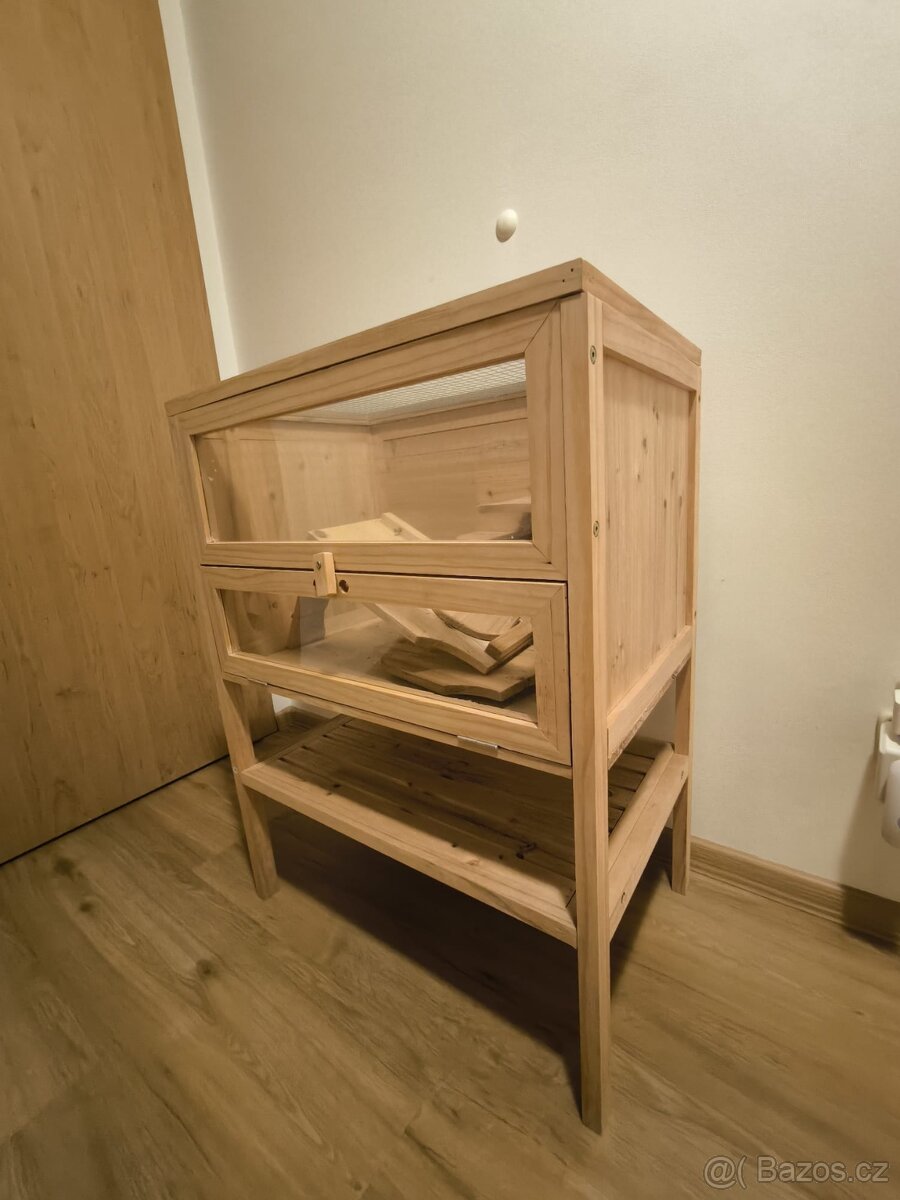 Dřevěná klec pro křečka, myši a malé zvířata