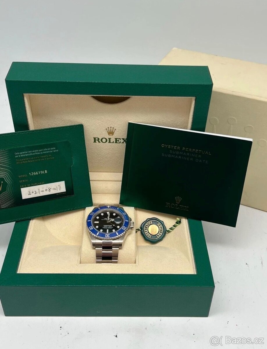 Rolex Submariner Date 41mm, biele zlato