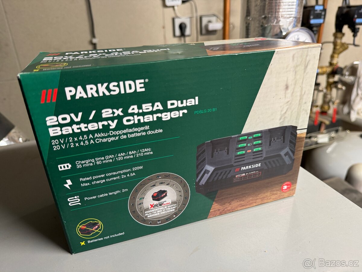 Duální nabíječka Parkside 20V