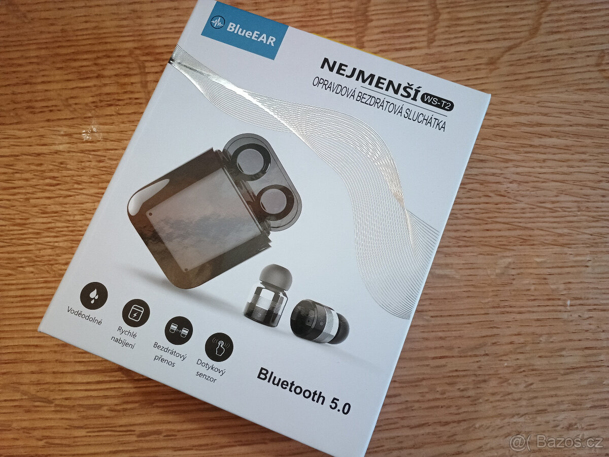 Bezdrátová sluchátka s handsfree, pecky, nová