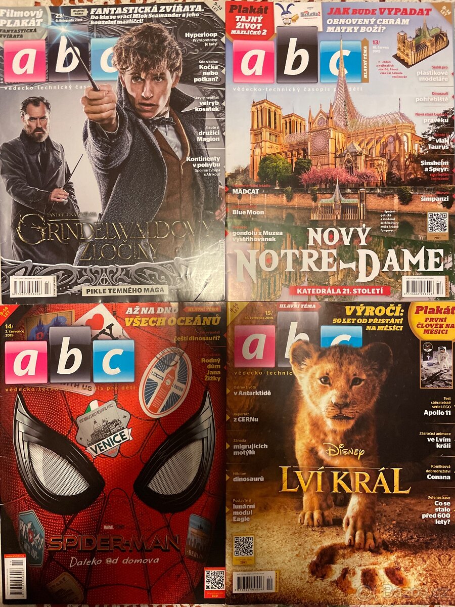 Časopisy ABC různé, roky 2018-2024