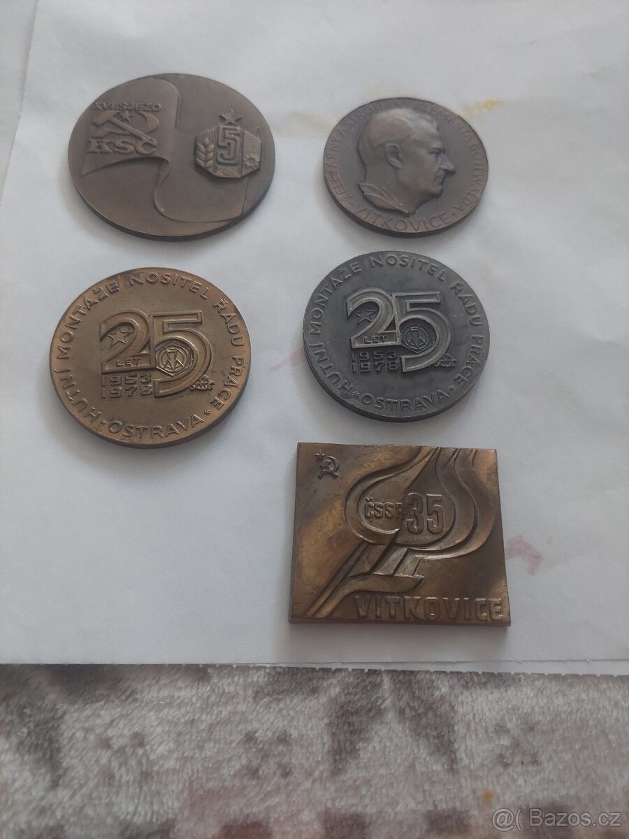 Prodám medaile dle fota