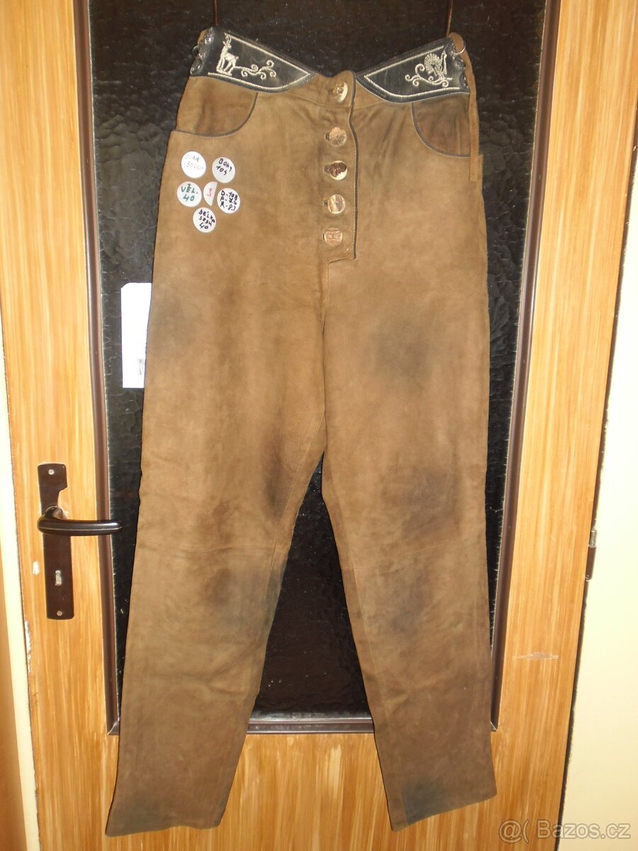 Kožené myslivecké - westernové kalhoty