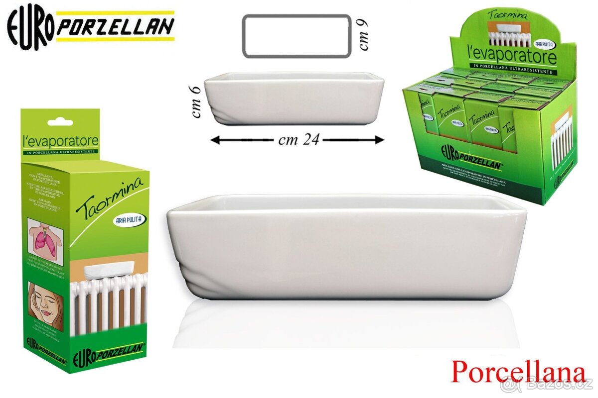 Odpařovač porcelán, Vaničkový BÍLÝ