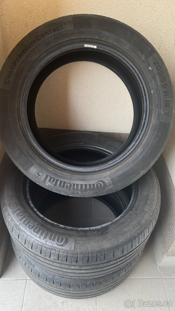 3 x Letni Pneu Continental 205/55 R16