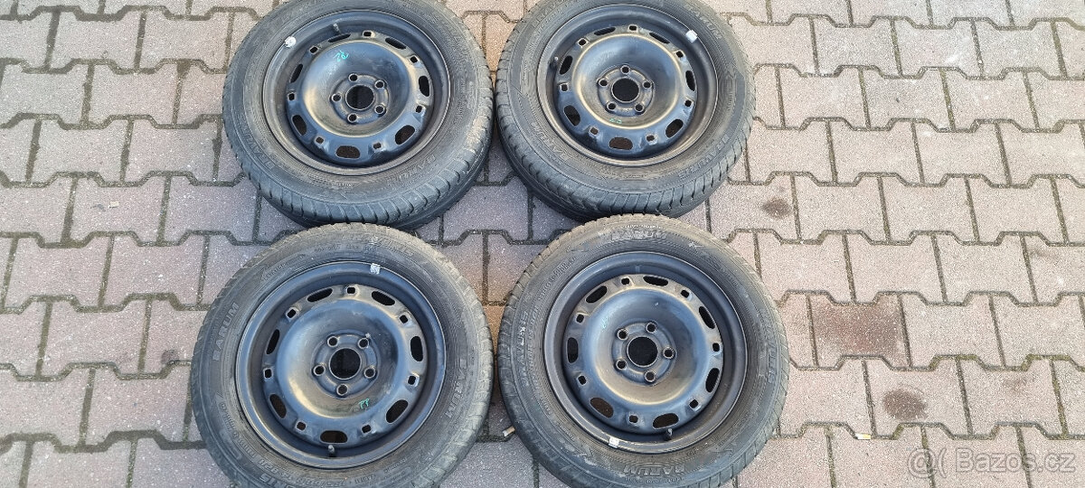 Plechové disky Škoda Fabia 1 5x100 6x14 ET43 185/60r14 letní