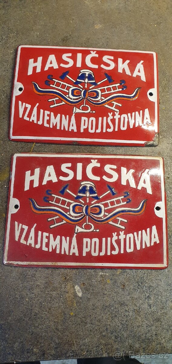 Smaltovaná cedulka, cedule, štítek