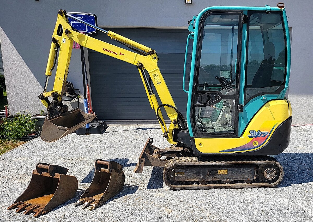 Minibagr Yanmar, rychloupínák, bez vůlí,nové dotahovací čepy