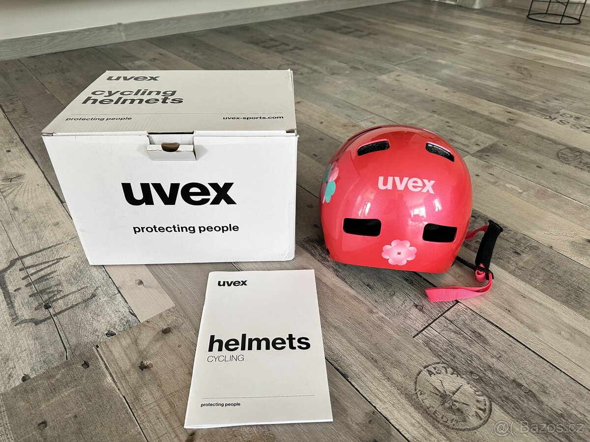 Cyklistická přilba UVEX KID 3 růžová/květ