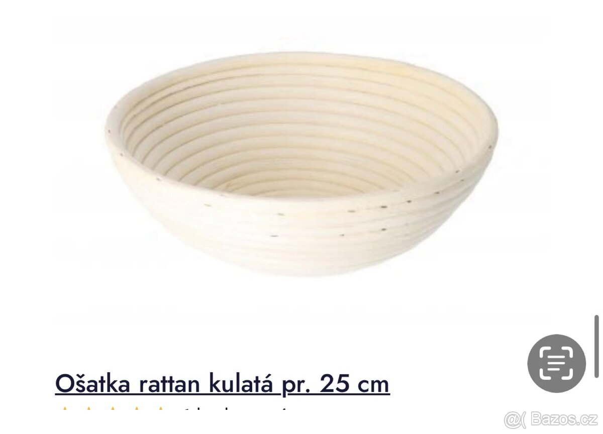 Ošatky proutěný a plastová na chleba