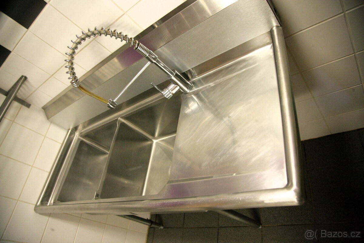 Gastro dvou dřez nerez 14587(114)61cm