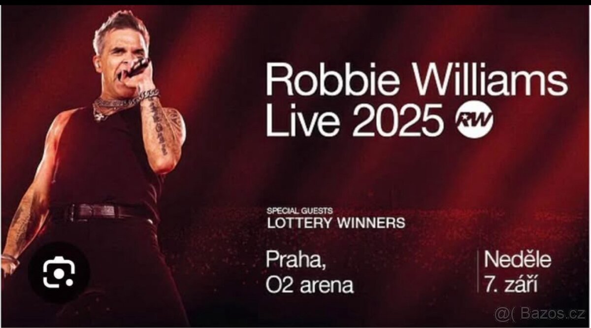 Robbie Williams 7.9. 2025 stání u pódia