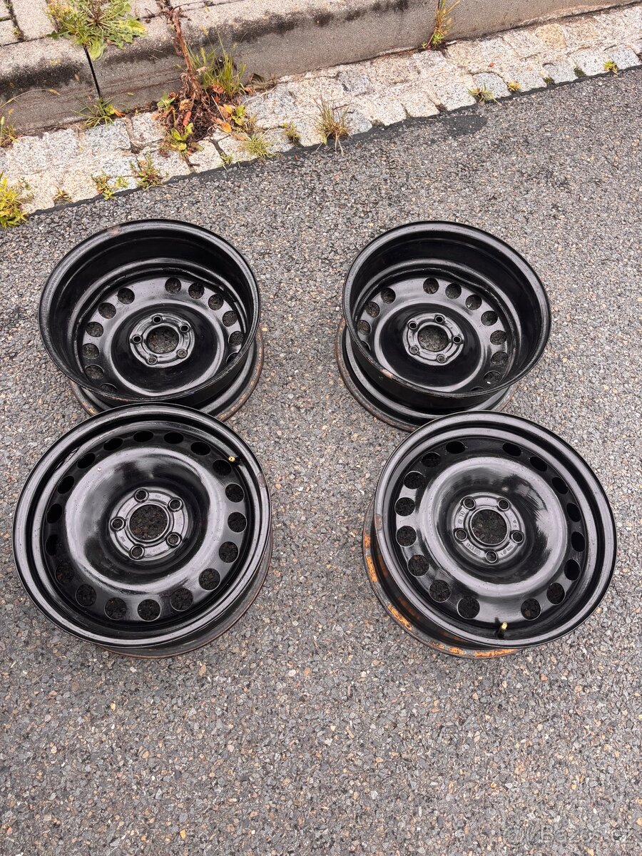 OCELOVÉ DISKY R16 – 5x112, 6.5Jx16, ET37 – TOP STAV
